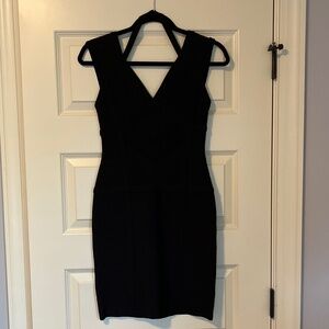 Herve Leger Black Paneled Dress